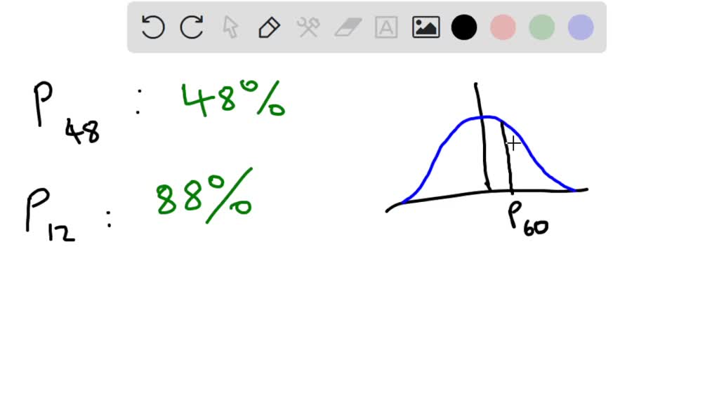 SOLVED: In general, % of the values in a data set lie at or below the ...