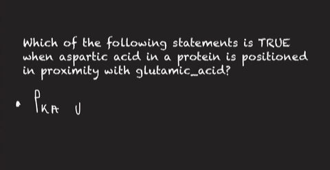 21-which-of-the-following-statements-is-true-when-aspartic-acid-in-a-protein-is-positioned-in-proximity-with-glutamic_acid-the-pka-of-aspartic-acid-is-unaffected-b-the-protein-dissociation-f-22217
