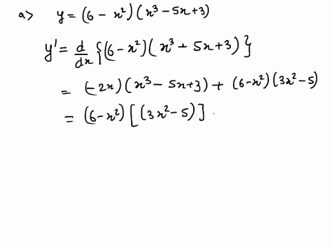 find-y-by-a-applying-the-product-rule-and-b-multiplying-the-factors-to-produce-a-sum-of-simpler-terms-to-differentiate-y-6-x2-x2-apply-the-product-rule-let-u-6-x2-and-v-x-_-x2_-uv-6-x2-x-_x2-70944