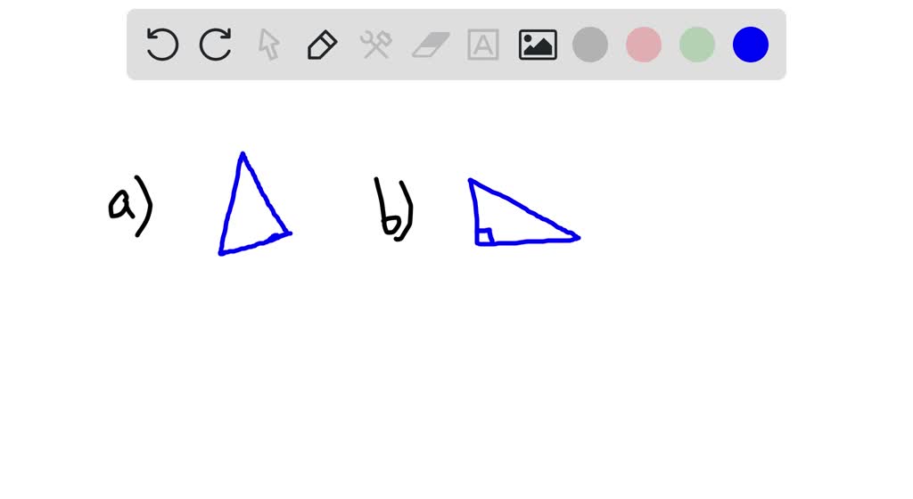 SOLVED Draw a triangle that satisfies the conditions stated. If no