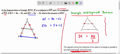 in-the-diagram-below-of-triangle-efg-h-is-a-midpoint-of-ef-and-j-is-a-midpoint-of-fgi-hj-8r-61and-eg-51-12what-is-the-measure-of-ec-64722