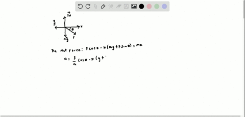 a-block-is-pushed-across-a-floor-by-a-constant-force-that-is-applied-at-downward-angle-theta-fig-6-19-figure-6-36-gives-the-acceleration-magnitude-a-versus-a-range-of-values-for-the-coefficient-of-k-2