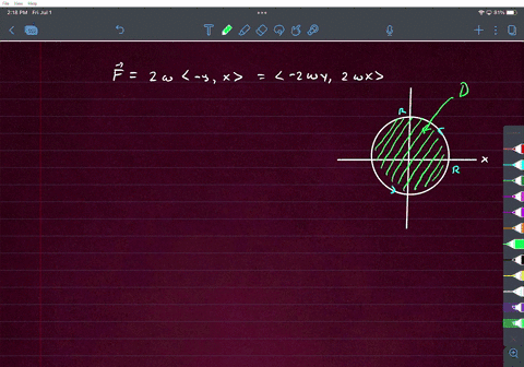 a-fluid-of-constant-density-rotates-around-the-z-axis-with-velocity-f-2o-yi-xj-where-isa-positive-constant-called-the-angular-velocity-of-the-rotation-calculate-the-circulation-of-the-field-37611