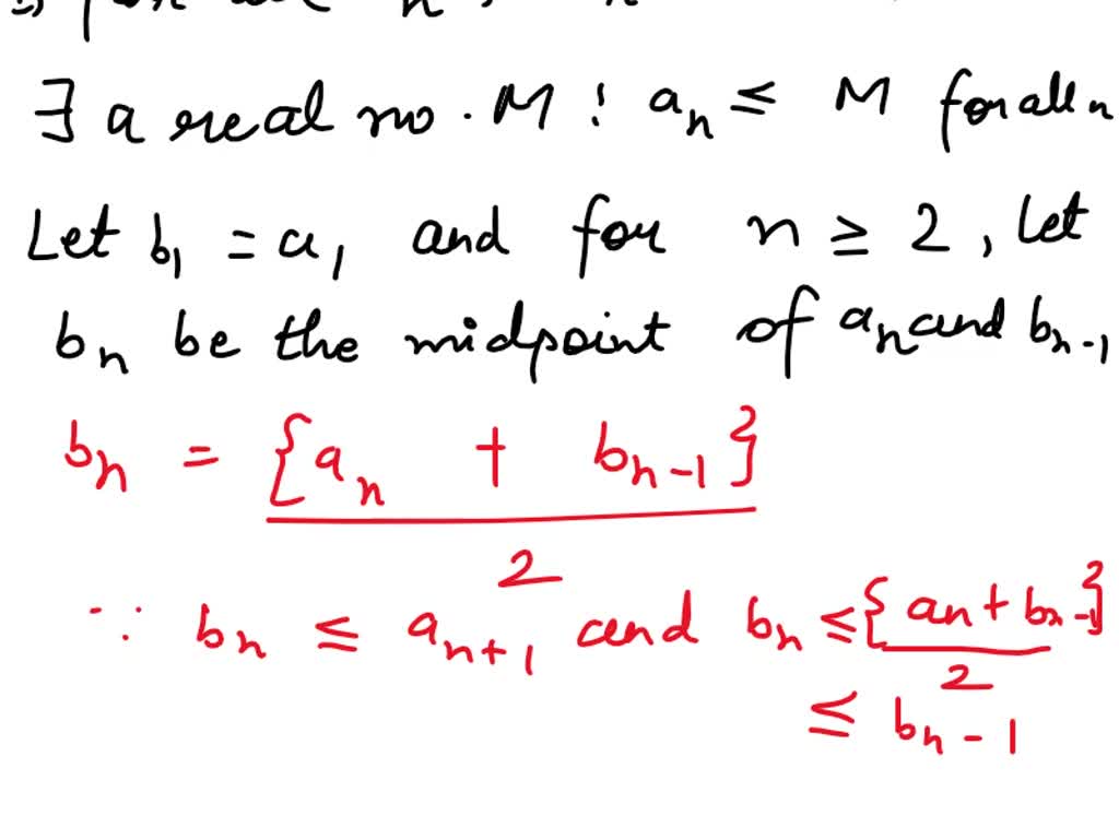 SOLVED Show that convergence of bounded monotone sequences implies the