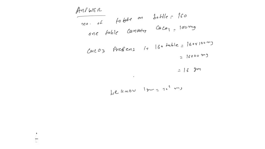 SOLVED A bottle of Tums containing 160 tablets costs 7.28. Each tablet