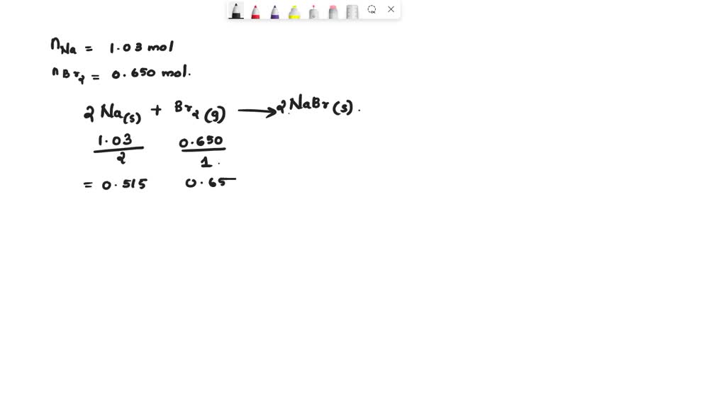 SOLVED How many moles of sodium bromide can be produced from the