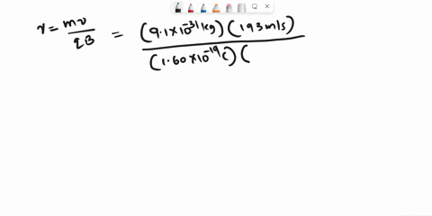 an-clectron-enters-fcgion-of-spacc-contaning-uniform-53-x-i0-t-magnelic-field-its-spced-is-93-ms-and-it-enters-perpendicularly-t0-thc-lield-under-thesc-conditions-the-electron-undcrgocs-circ-83867