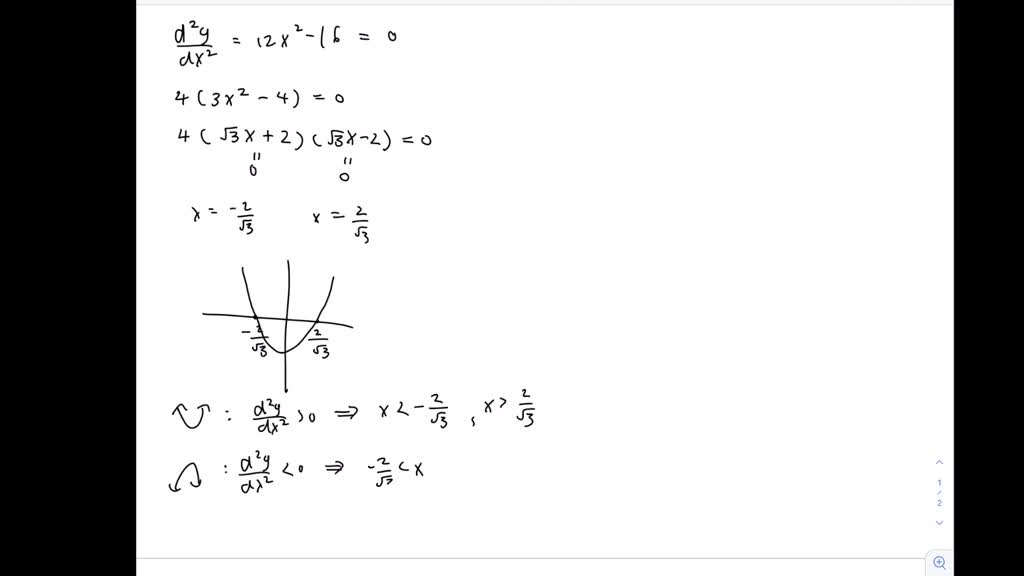 Solved For F X X4 8x2 9 Find All Critical Numbers And Intervals Of