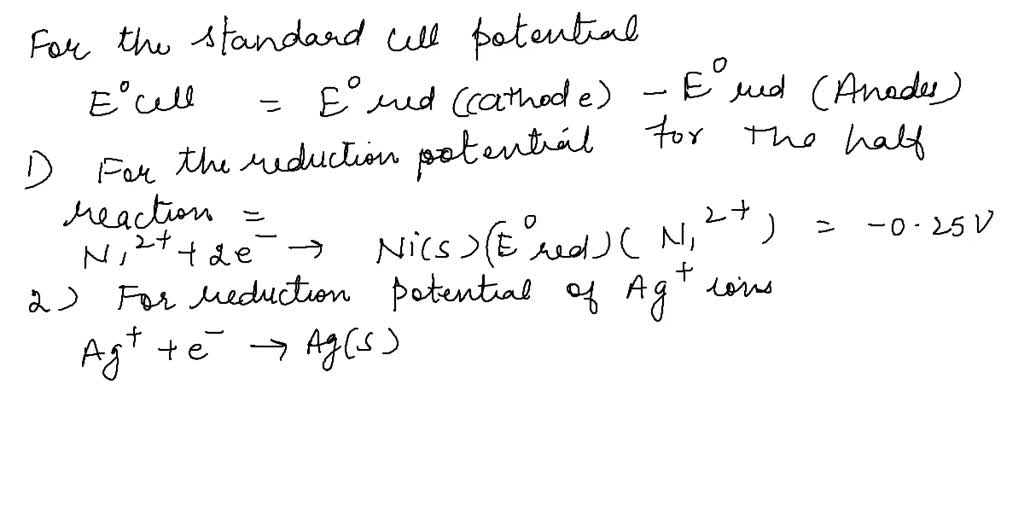 SOLVED Calculate the standard cell potential produced by a galvanic