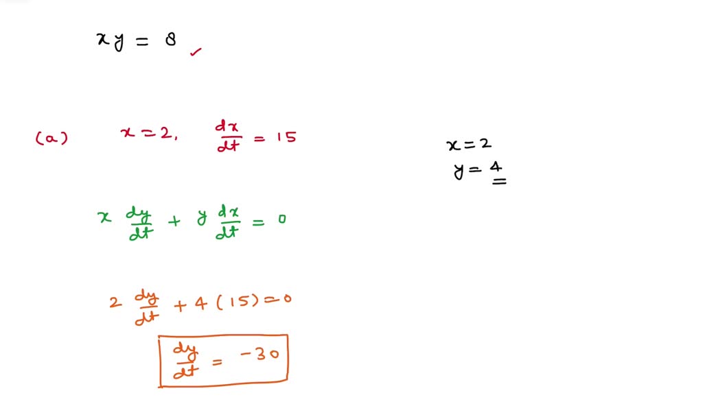 SOLVED: Assume that x and y are both differentiable functions of t and ...