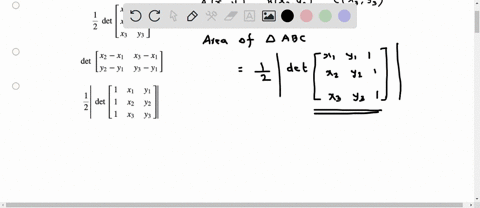 for-three-points-a-x1y1b-x2y2-c-x3y3-in-the-plane-the-area-of-triangle-abc-is-equal-to-x1-y1-1-2-det-x2-y2-x3-y3-x2-x1-det-ly2-y1-x3-x1-y3-y1-x1-y1-x2-y2-x3-y3-1-det-2-06626