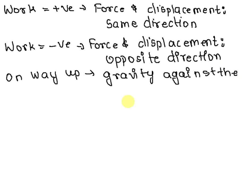SOLVED A ball is thrown straight upward. How does the sign of the work