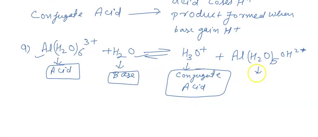 SOLVED: For Each Of The Following Aqueous Reactions, Identify The Acid ...