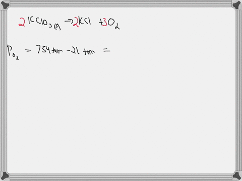 a-sample-of-solid-potassium-chlorate-kclo3-was-heated-in-a-test-tube-and-decomposed-to-o2-and-kcl-the-oxygen-produced-was-collected-by-displacement-of-water-at-22-oc-the-resulting-mixture-of-53729