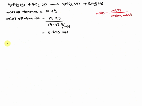 the-combustion-of-ammonia-in-the-presence-of-excess-oxygen-yields-noz-and-hzo-nh3-g-7-02-g-7-4-no2-g-6-h2o-g-the-combustion-of-144-g-of-ammonia-consumes_-of-oxygen-135-541-288-946-473-02585