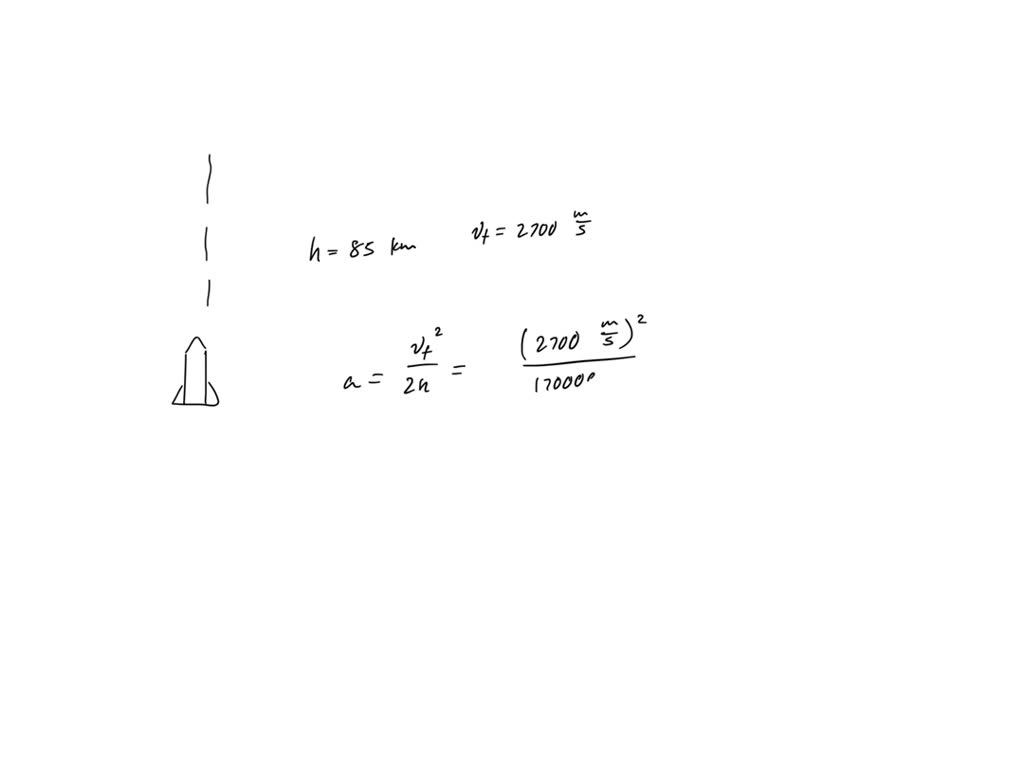SOLVED A rocket rises with constant acceleration to an altitude of 85