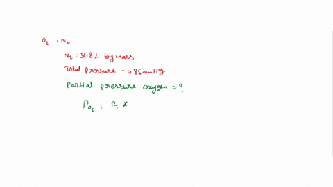 a-gaseous-mixture-of-o2-and-n2-contains-368-nitrogen-by-mass-what-is-the-partial-pressure-of-oxygen-in-the-mixture-if-the-total-pressure-is-485-mmhg-71732