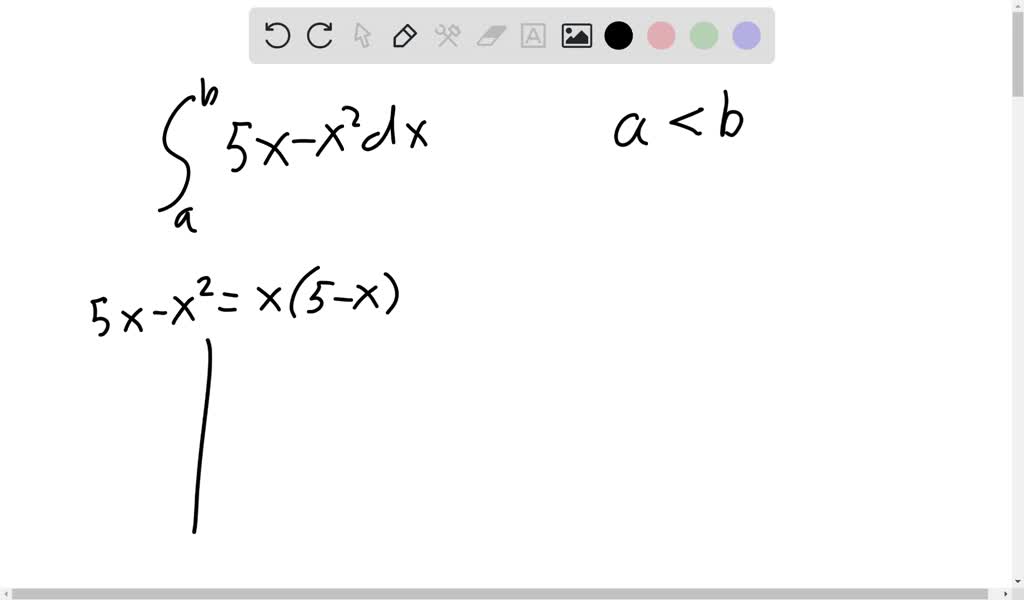 SOLVED: What Values Of A Nd B Maximize The Value Of (5x-x) Dx? (Hint ...