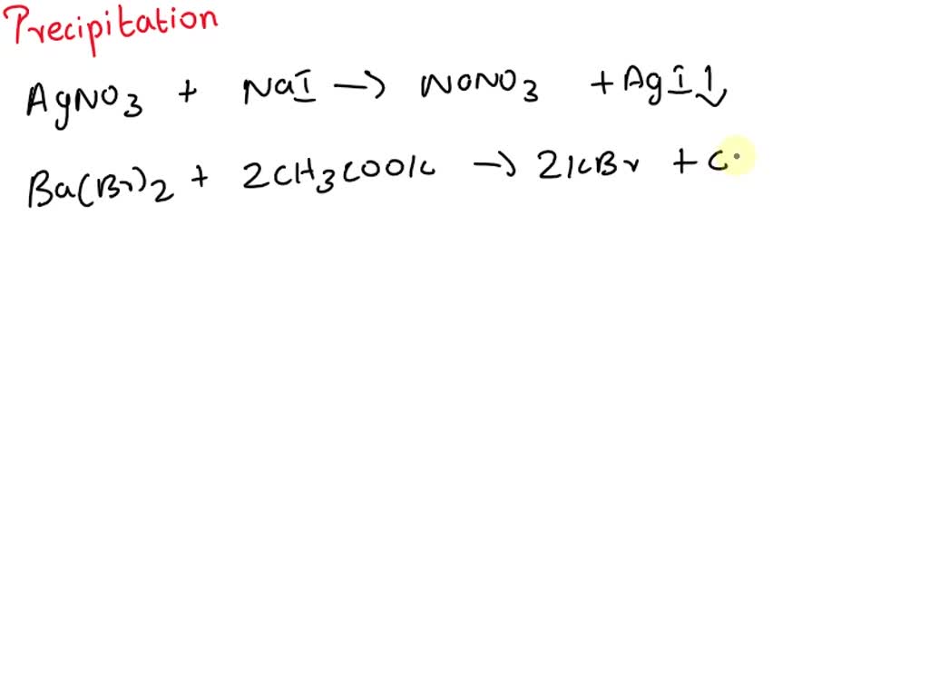 SOLVED Complele table below by deciding whether precipitate forms when