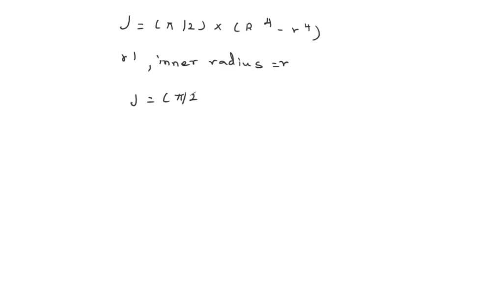 SOLVED: Example: Cylinder. Find the polar moment of inertia and radius ...