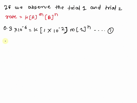 1-a-reaction-between-the-substances-a-and-b-has-been-found-to-give-the-following-data-3a-2b-2c-d-a-moll-b-moll-rate-of-appearance-of-c-mollhr-10102-10-030106-10102-30-810106-20102-30-324105-27067