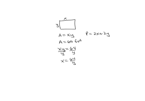 find-the-length-and-width-of-a-rectangle-that-has-the-given-area-and-a-minimum-perimeter-area-64-s-4-81964