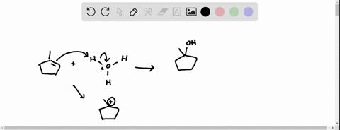 add-jny-rcmaining-cuncg-arrows-between-double-an-sinqle-bonds-complete-otne-mechanism-and-modify-the-given-drawing-needed-show-the-intermediate-that-fonmed-this-step-use-the-single-bond-tool-09712