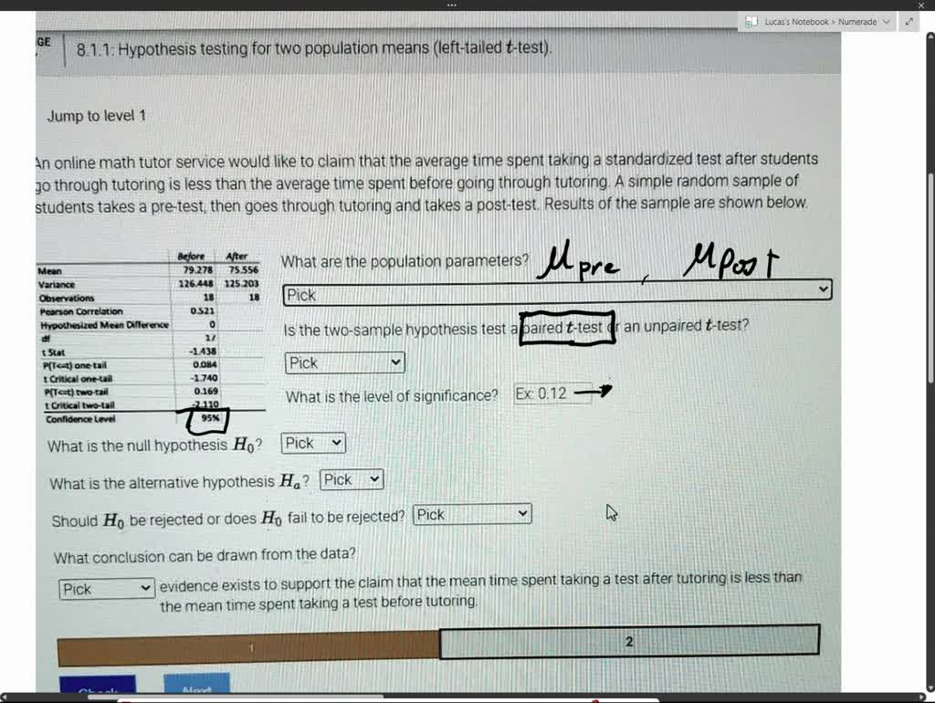 8.1.1 hypothesis testing for two population means