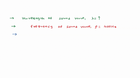 Calculate the wavelength of a sound wave whose frequency is...