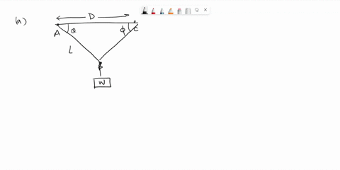 la-weight-w-is-supported-by-two-cables-anchored-a-distance-d-apart-as-shown-in-the-below-figurefor-dlaband-lacthe-angles-andcan-be-calculated-using-following-equations-based-on-the-law-of-si-52096