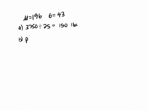 a-ski-gondola-carries-skiers-to-the-top-of-a-mountain-assume-that-weights-of-skiers-are-normally-distributed-with-a-mean-of-196-lb-and-a-standard-deviation-of-43-lb-the-gondola-has-a-stated-85323