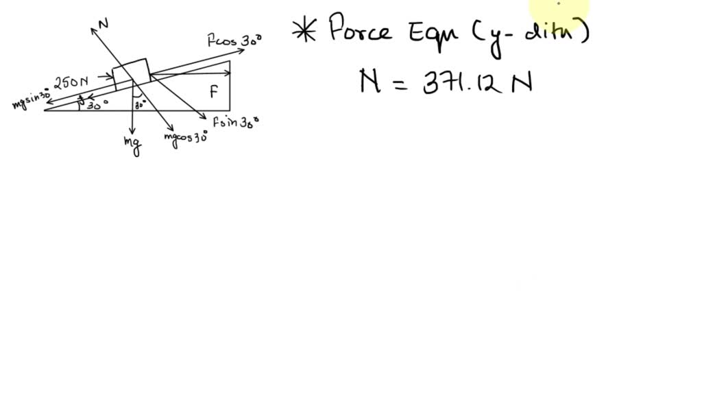 Angular Normal Force SOLVED: A 290-N force is directed horizontally at an angle of 27 ...