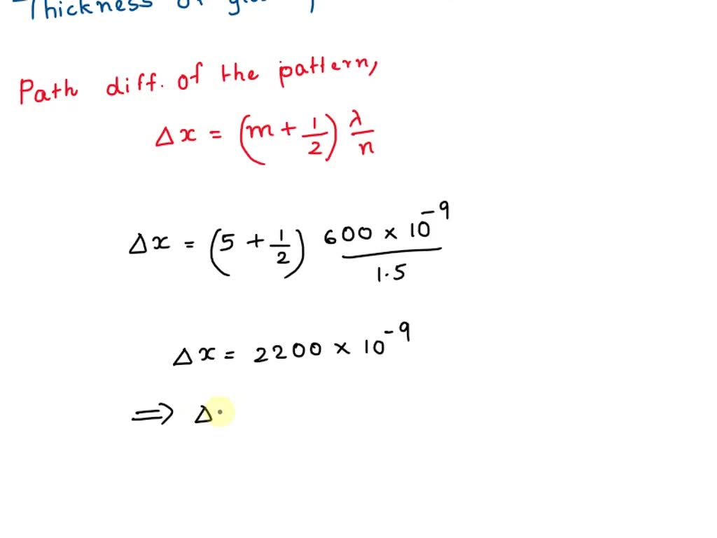 SOLVED In Young's double slit experiment, a thin glass plate is placed