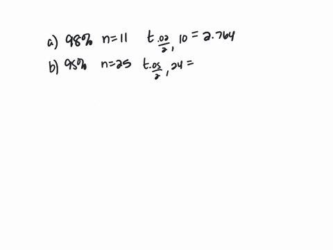 1-find-the-critical-value-t-a2-needed-to-construct-a-confidence-interval-of-the-given-level-with-the-given-sample-size-round-the-answers-to-three-decimal-places-a-98-sample-size-11-critical-29376