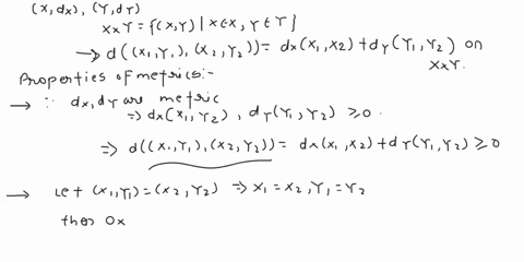 let-xdx-and-ydy-be-two-metric-spaces-consider-the-cartesian-product-x-y-iy-i-x-y-y-consisting-of-ordered-pairs-1y-with-the-first-component-in-x-and-second-com-ponent-y-in-y-show-directly-fro-87349