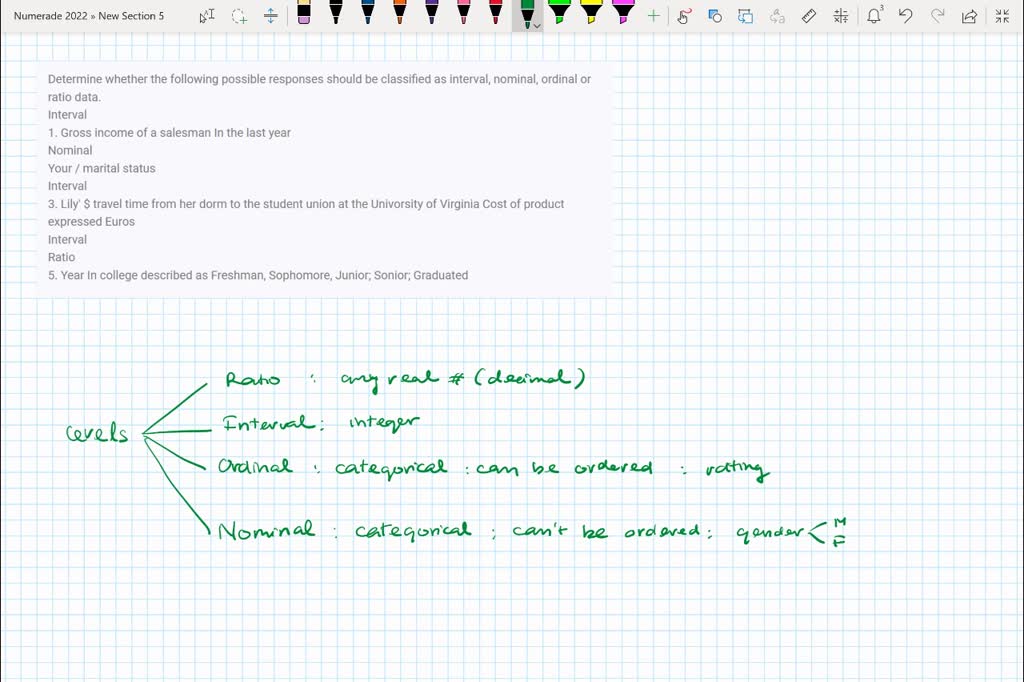 SOLVED Determine whether the following possible responses should be