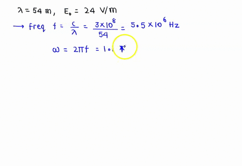 the-figure-below-shows-a-plane-electromagnetic-sinusoidal-wave-propagating-in-the-x-direction-suppose-the-wavelength-is-540-m-and-the-electric-field-vibrates-in-the-xy-plane-with-an-amplitud-90135