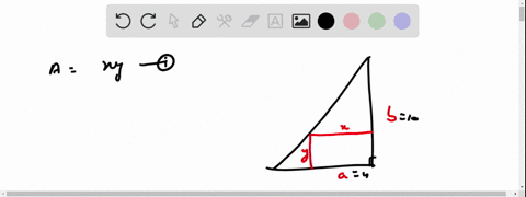 find-the-dimensions-of-the-rectangle-of-maximum-area-that-can-be-inscribed-in-a-right-triangle-with-legs-of-length-a-4-and-b-10-the-sides-of-the-rectangle-are-parallel-to-the-legs-of-the-tri-24308