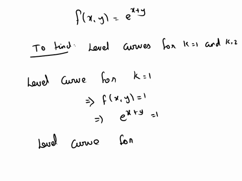 draw-a-contour-map-of-the-function-fxy-exy-showing-two-level-curves-for-k1-z1-and-k2-z2-09154