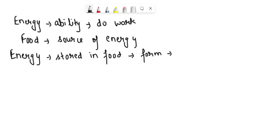 SOLVED How is energy associated with food stored? a. potential energy