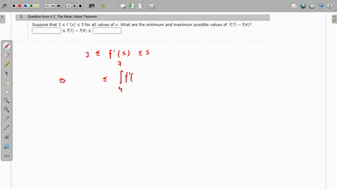 question-from-42-the-mean-value-theorem-suppose-that-3-f-x-5-for-all-values-of-x-what-are-the-minimum-and-maximum-possible-values-of-f7-f4-f7-f4-35672