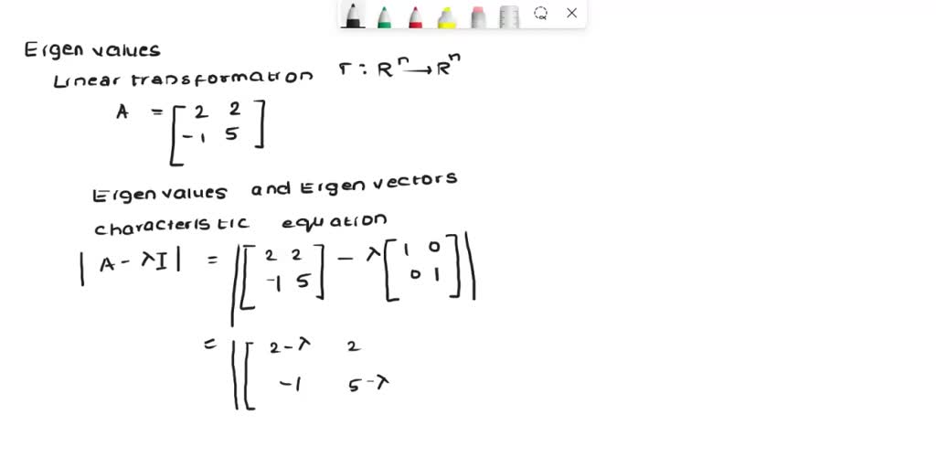 SOLVED: Consider the linear transformation T: R^n -> R^n whose matrix A ...