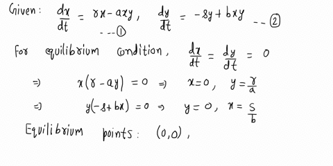 10-marks-consider-the-following-lotka-volterra-model-of-two-species-in-prcxlator-prcy-relationship-uiv-eyv-bry-whct-t8-show-thnt-there-uici-celec-equilibi-2-matks-for-an-initinl-coudlition-c-13804