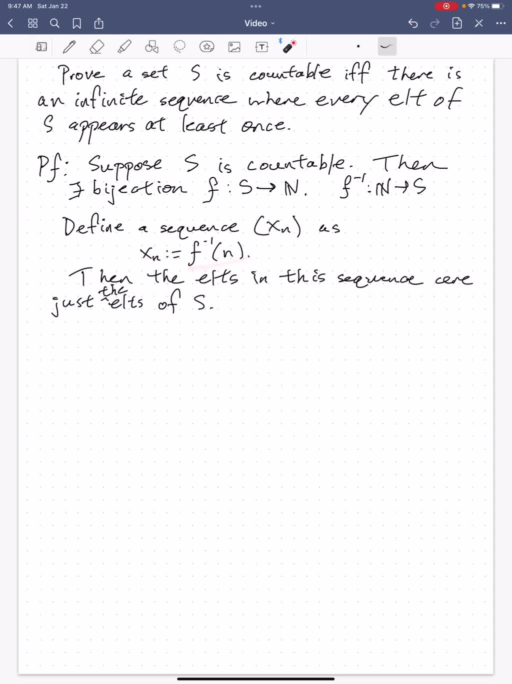 SOLVED: Prove That A Set S Is Countable If And Only If There Is An ...