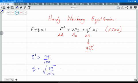 in-a-population-that-is-in-hardy-weinberg-equilibrium-49-of-the-individuals-are-recessive-homozygotes-for-a-certain-trait-in-a-population-of-5500-calculate-the-following-a-the-number-of-homo-29857