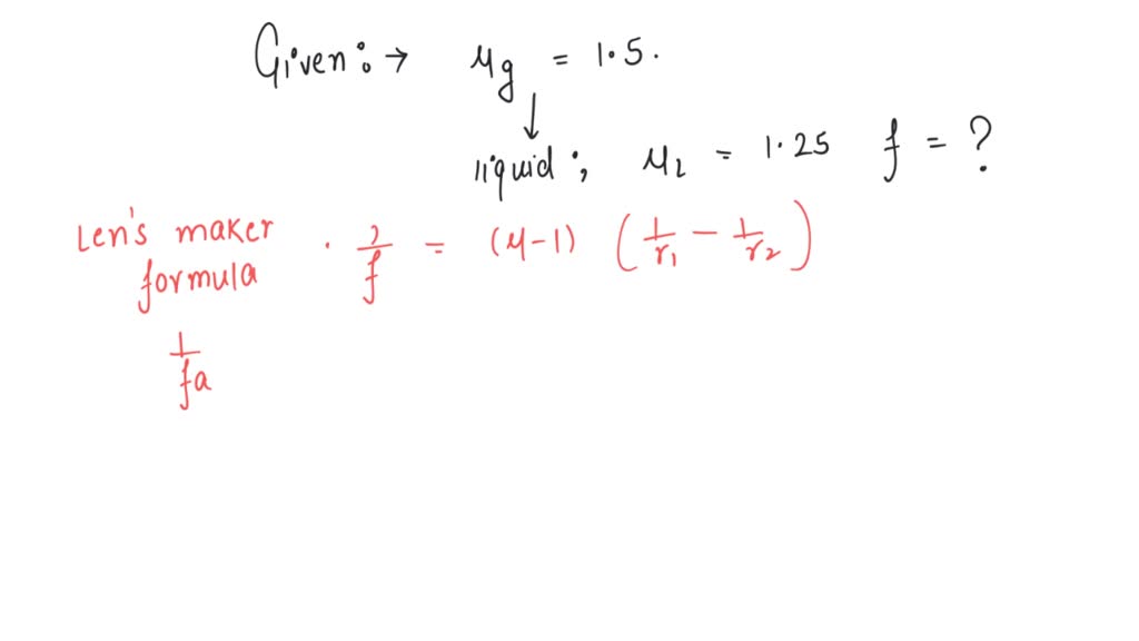 SOLVED: A lens is made of flint glass (refractive index = 1.5). When ...