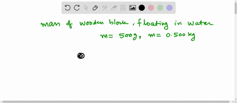 a-500-mathrmg-wooden-block-is-lowered-carefully-into-a-completely-full-beaker-of-water-and-floats-wh-88503