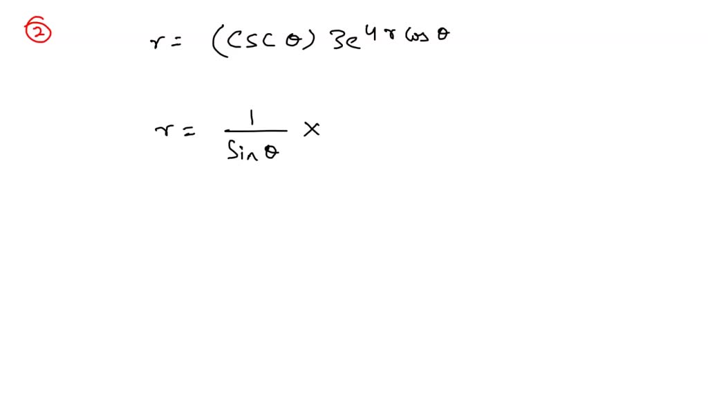 SOLVED: 9. Replace the polar equation tben identify the graph- 6 csc ...