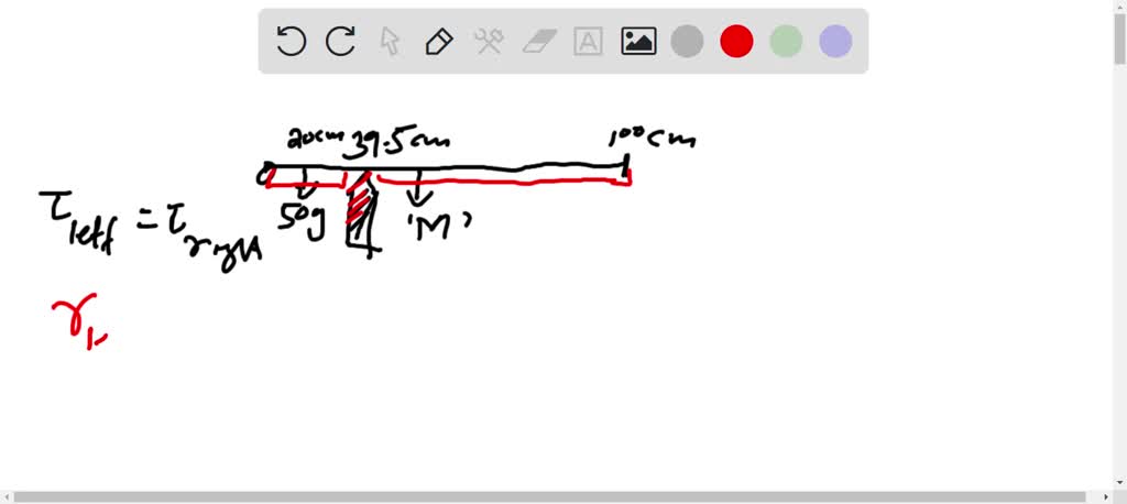SOLVED: A 50.0 g mass is placed at the 20 cm mark on meterstick J5, as ...
