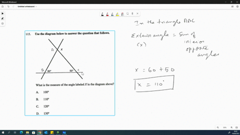 h15-use-the-diagram-below-to-answer-the-question-that-follows-60-50-what-is-the-measure-of-the-angle-labeled-xin-the-diagram-above-a-1009-b-109-c-1202-d_-1309-19098